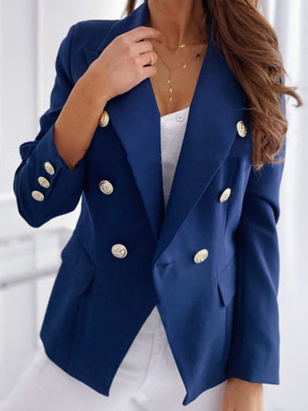 

Double-breasted Lapel Collar Small Suit