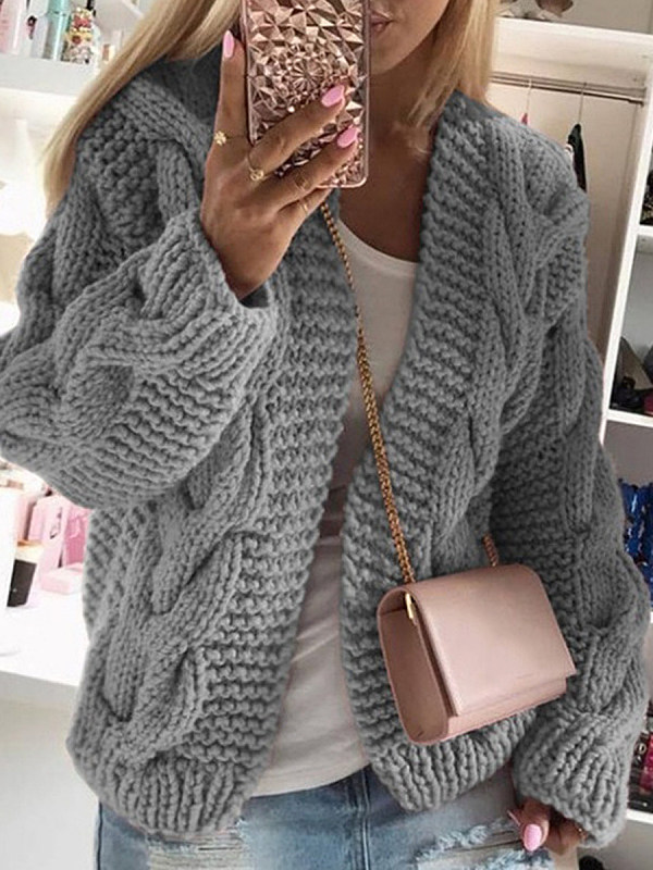 

Bold Thread Twist Knitted Cardigan