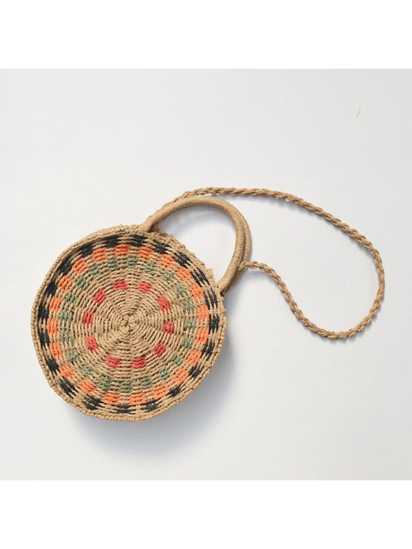 

Round paper rope woven bag