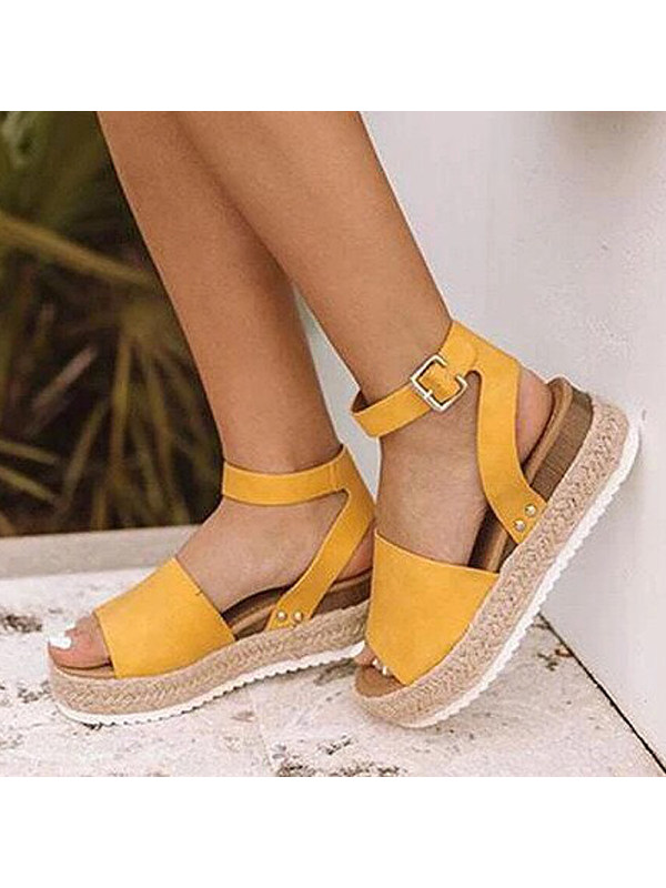 

Stylish Low-top Wedge Sandals