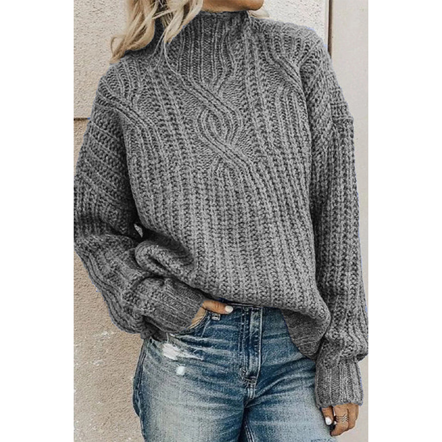 Turtleneck Twist Knitted Pullover