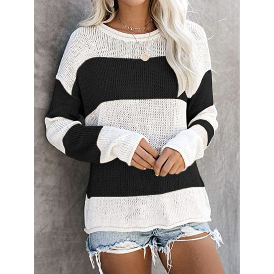 2020 Autumn Stripe Loose Sweater