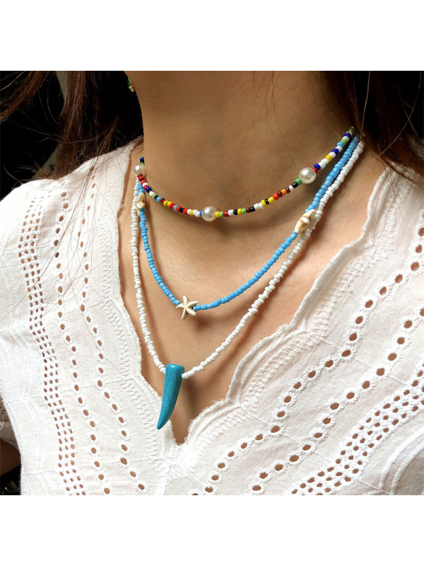 

Multi-colored Pearl Pearl Pearl Necklace
