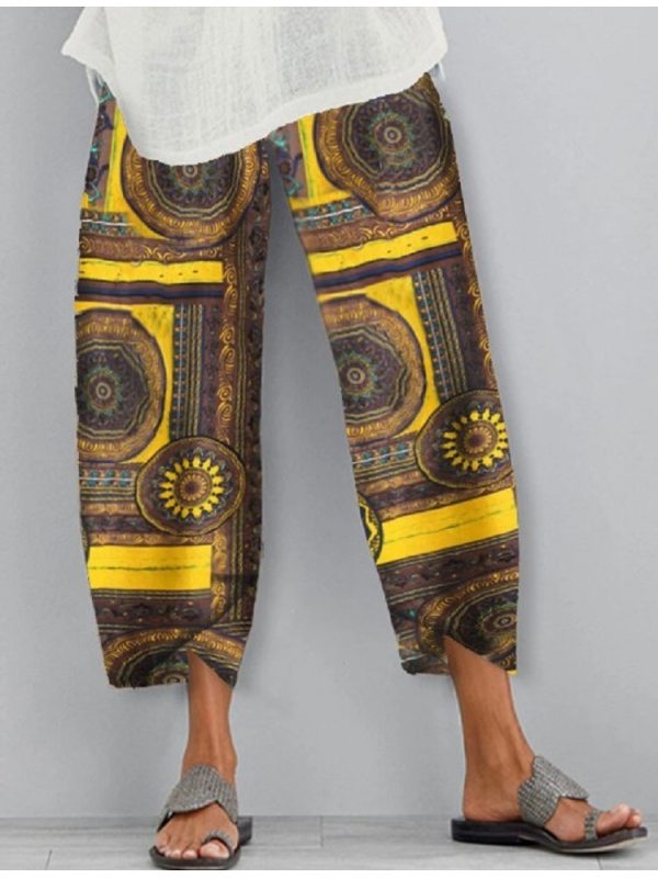 

Fashion loose-fitting printed trousers