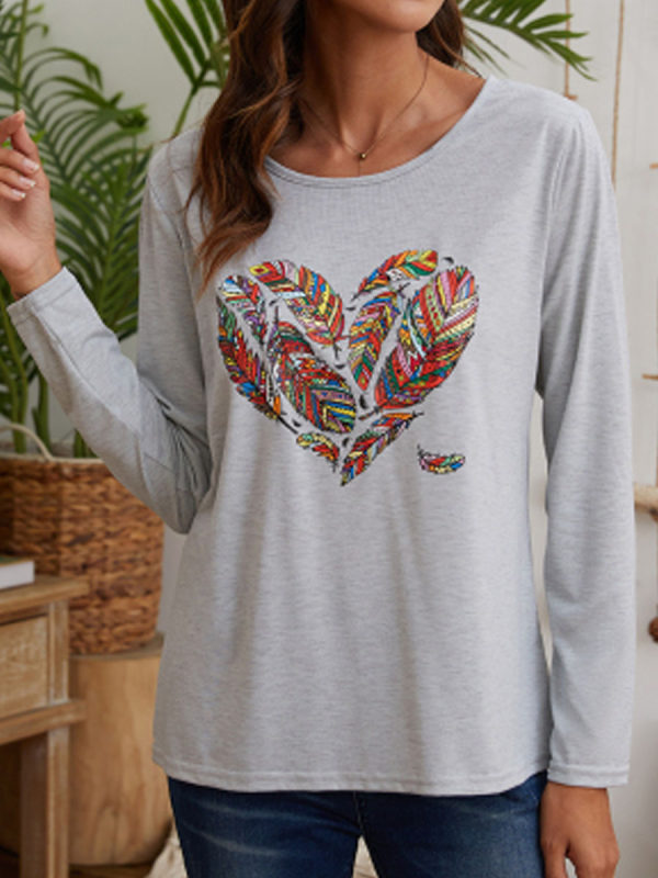 

Printed Love Long Sleeve T-Shirt