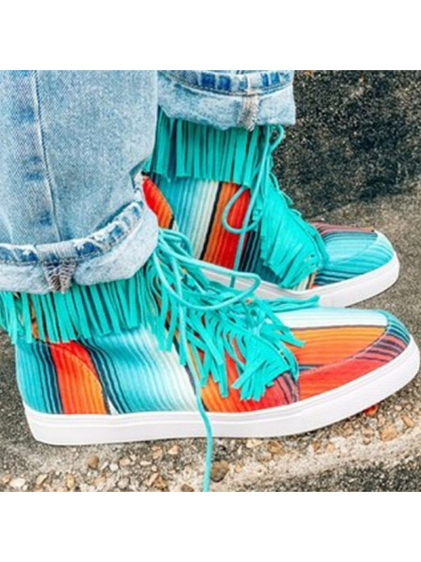 

High-top Tassel Canvas Shoes