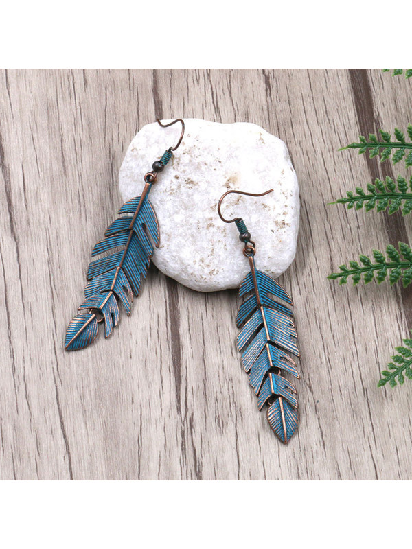 

Vintage Bohemian Leaf Alloy Earrings