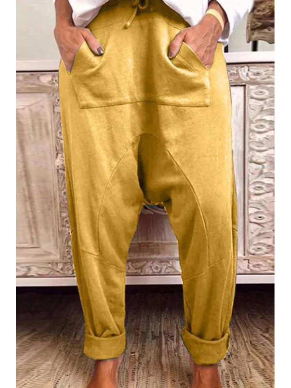 

Casual fashion lace-up harem pants