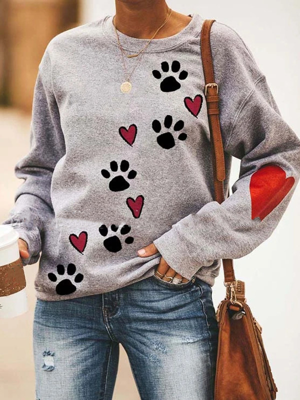 

Dog Paw Print Sweatshirt