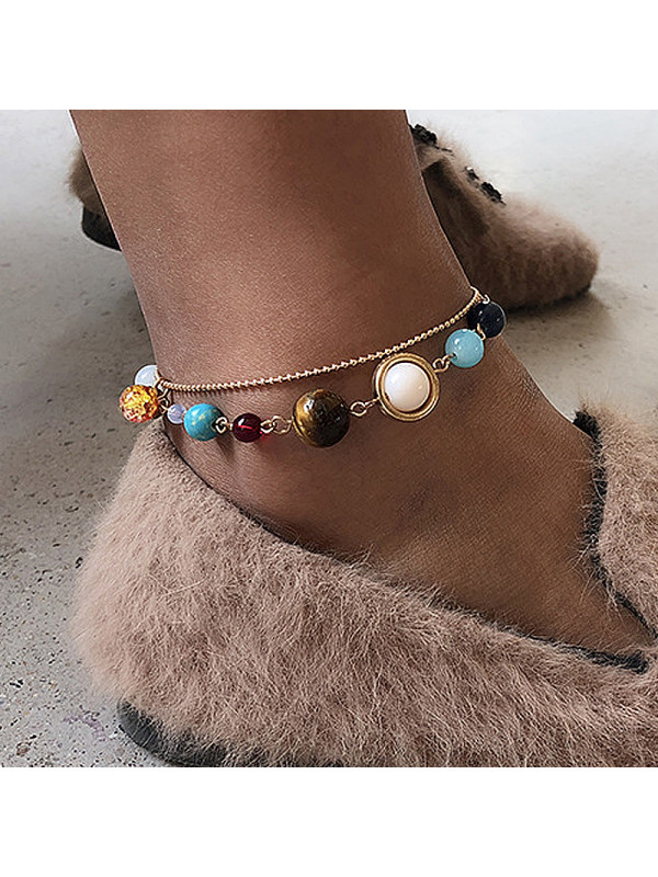 

Universe Milky Way Planet Solar System Double Bracelet Anklet