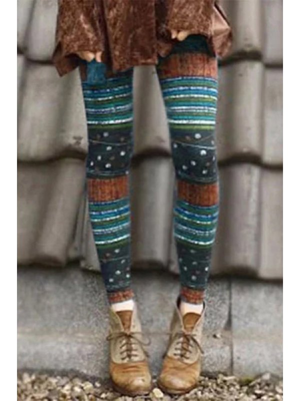 

Casual retro printed leggings