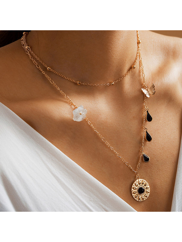 

Fashion Flower Multilayer Necklace