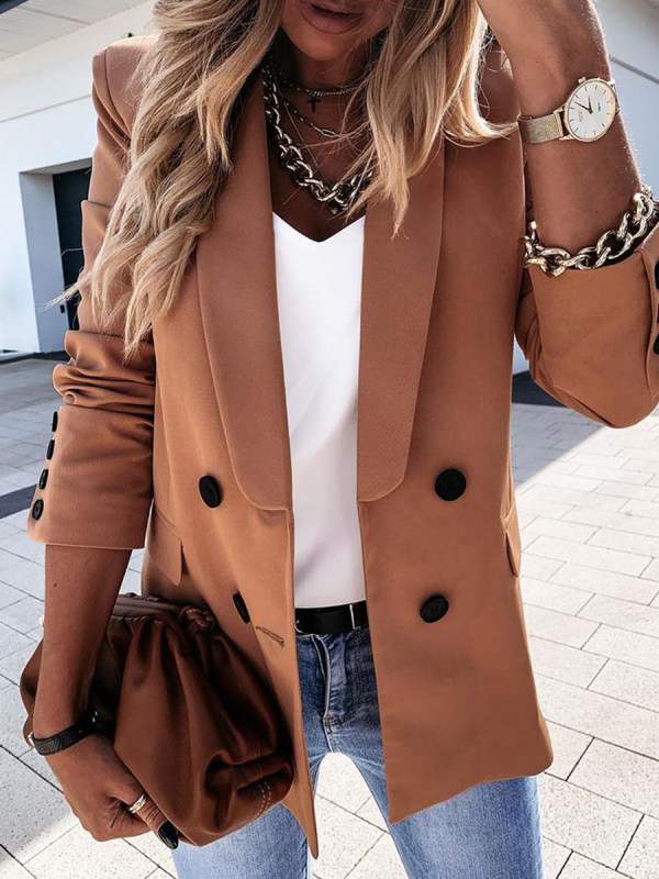 

Fashion Lady Solid Color Blazer