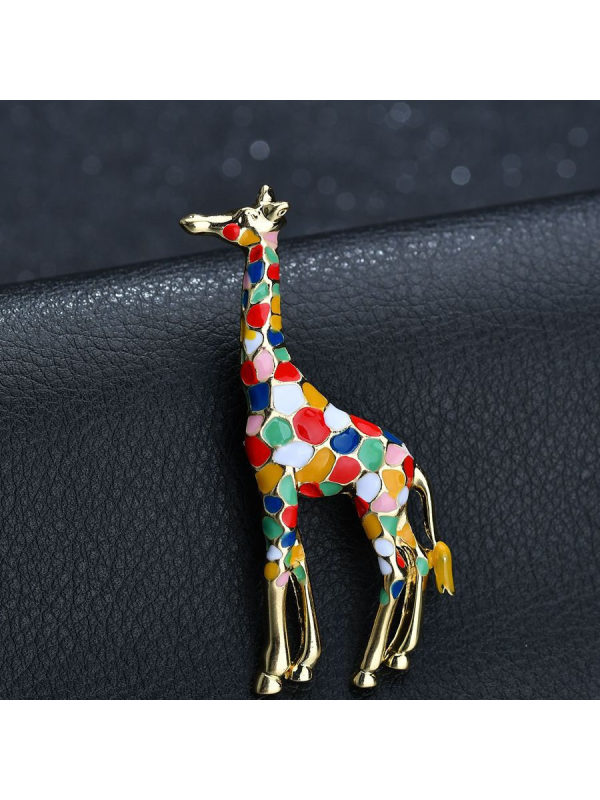 

Fashion Colorful Giraffe Brooch