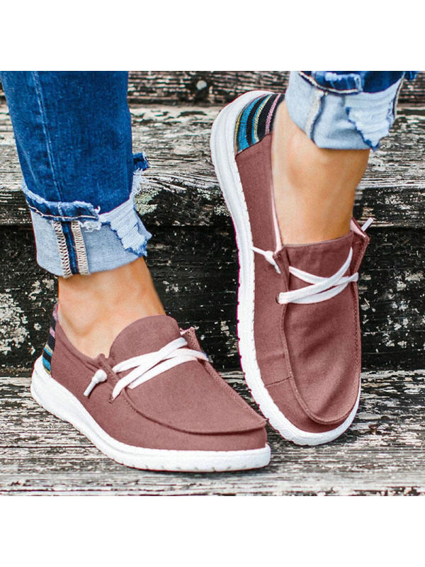 

Fashion ladies casual flat canvas shoes