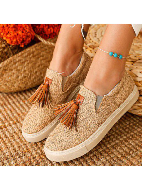 

Vintage flat tassel loafers