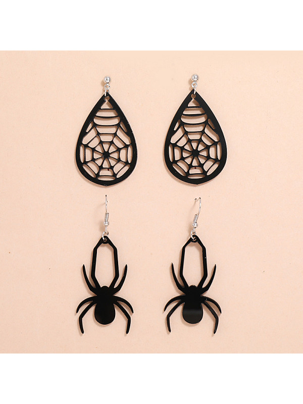 

Halloween Acrylic Big Spider Spider Web Earrings