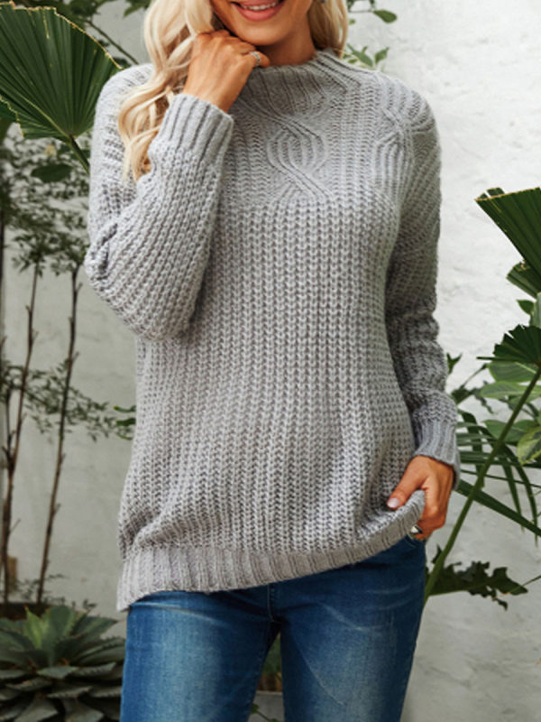 

Turtleneck Twist Knitted Pullover