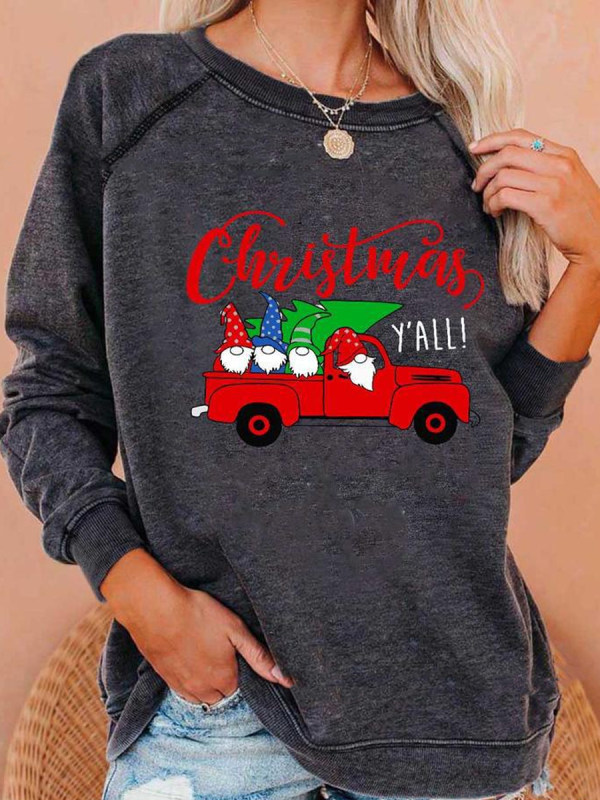 

Christmas Series Printed Crew Neck T-shirt