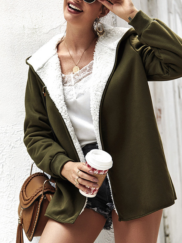 

New product double-sided fleece hooded coat
