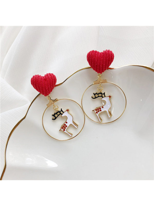 

Christmas fashion reindeer earrings earrings