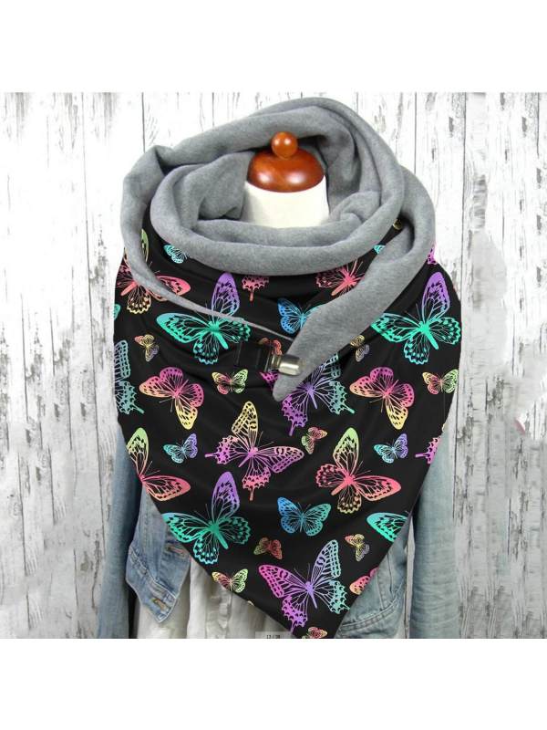 

Fashion Warm Shawl Butterfly Print Scarf