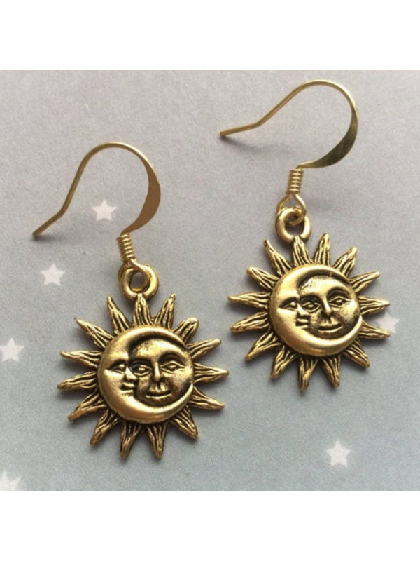 

Vintage Sun Moon Earrings