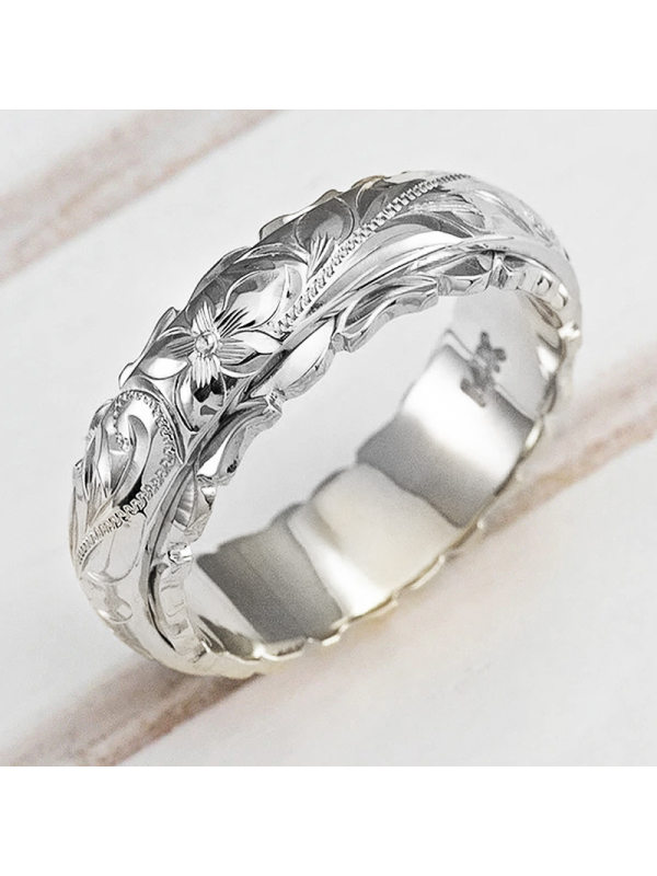 

Fashion gold-plated suspension carved rose flower ring