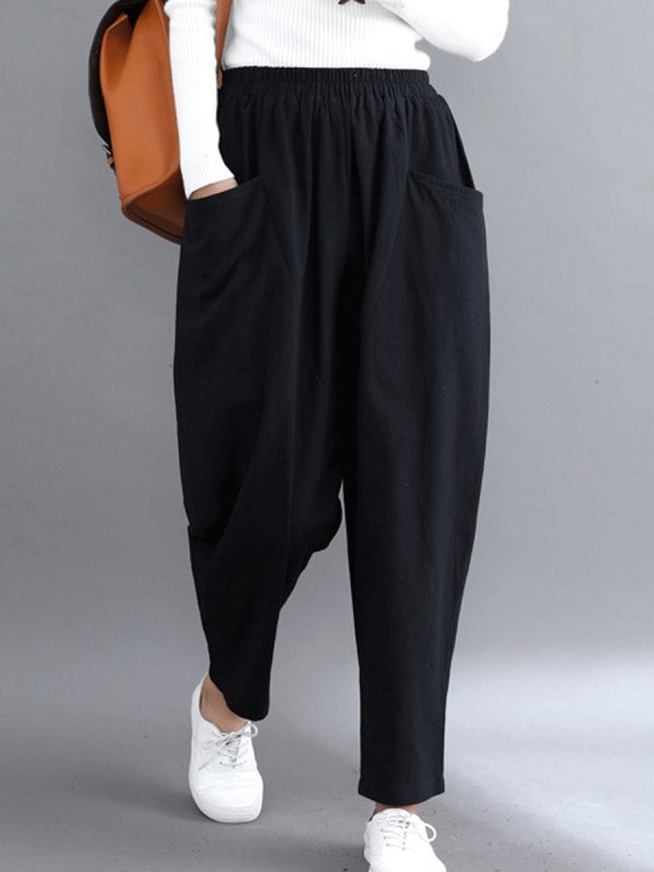 

Cotton And Linen Loose Wide Legs All-Match Pants