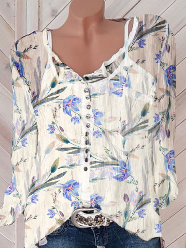 

Women‘s Casual Printed Colour Blouse