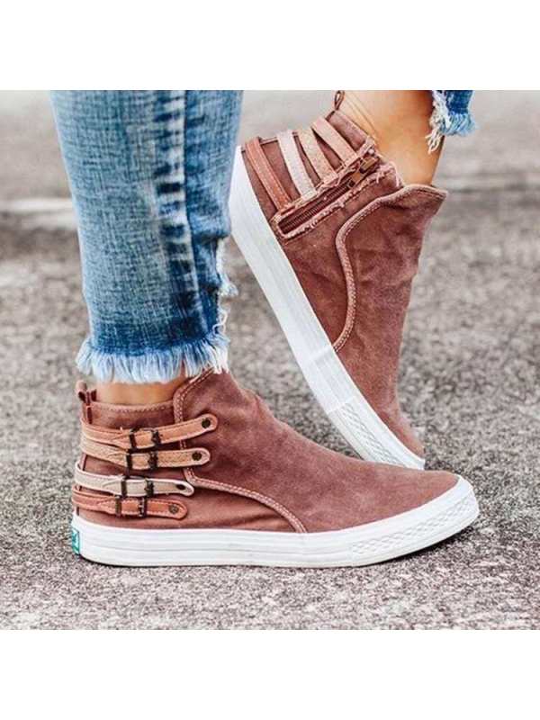 

Casual Mid-cut Canvas Shoes Denim Womens Shoes