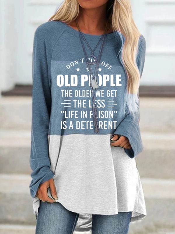 

Casual Cat Letter Print Long-sleeved T-shirt