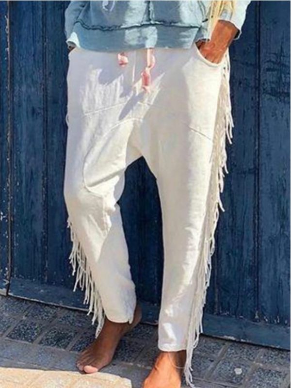 

Boho Style Loose Tassel Casual Pants