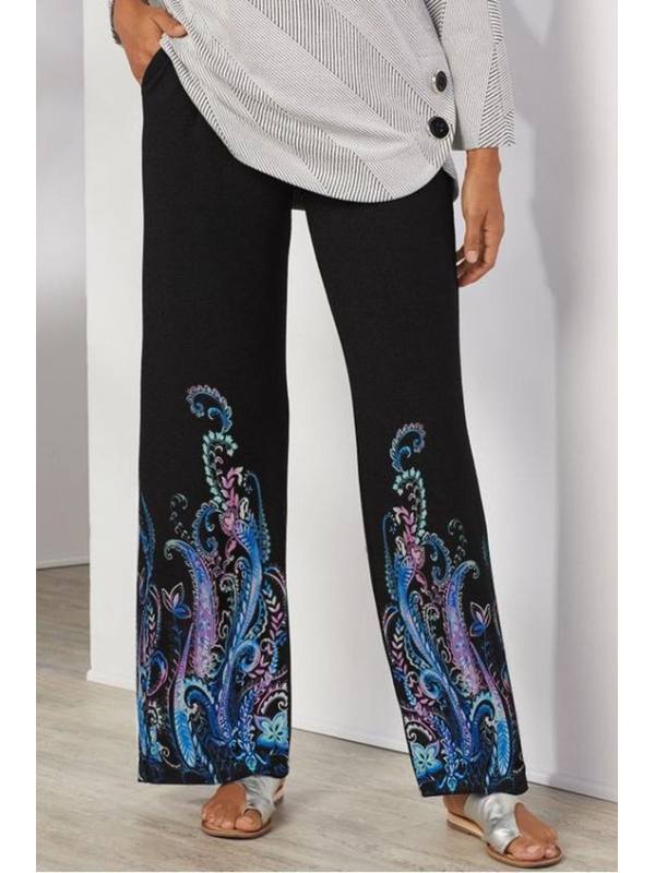 

Loose Casual Slimming Printed Trousers