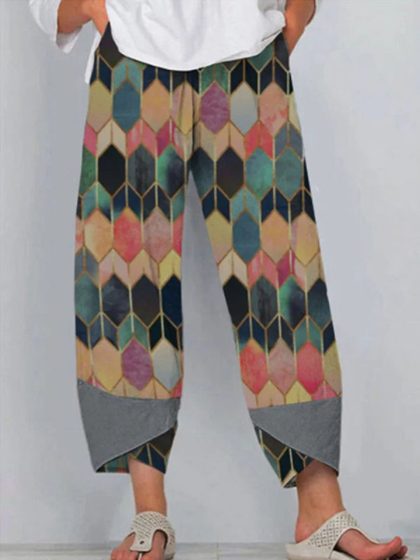 

Ladies All-piece Printed Casual Pants