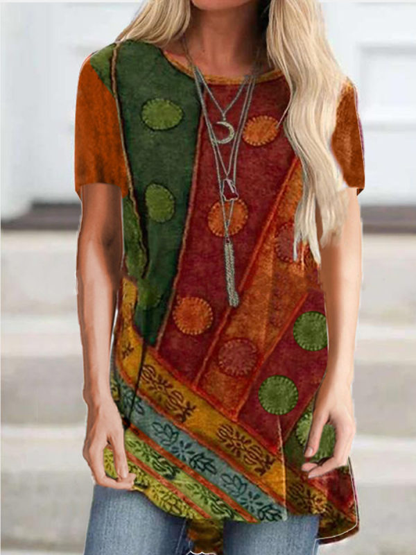 

Casual Printed Short-sleeved T-shirt