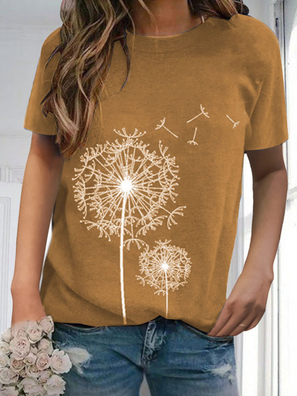 

Casual Printed Short-sleeved T-shirt