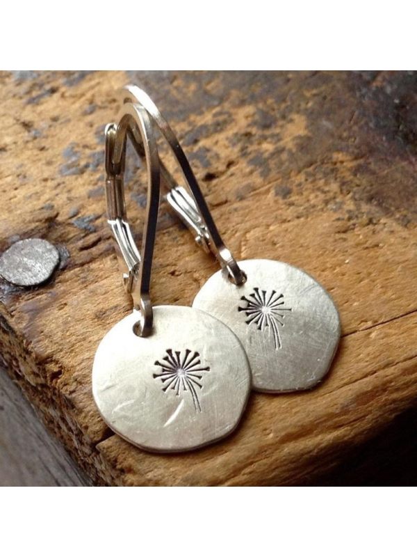 

Simple retro dandelion earrings