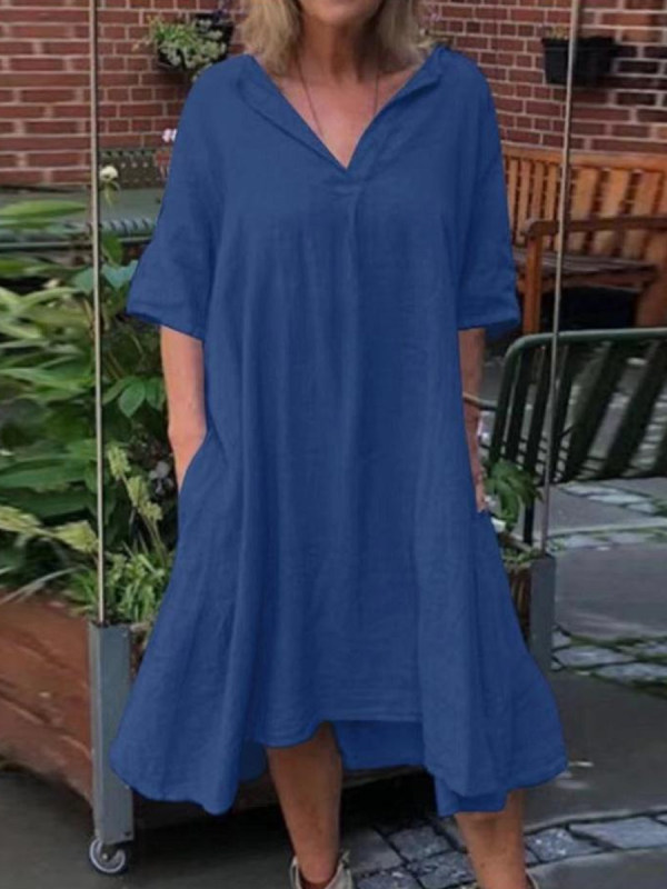 

Casual Short Sleeve Loose Dress