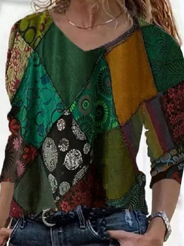 

Women Casual Print Long Sleeve T-shirt