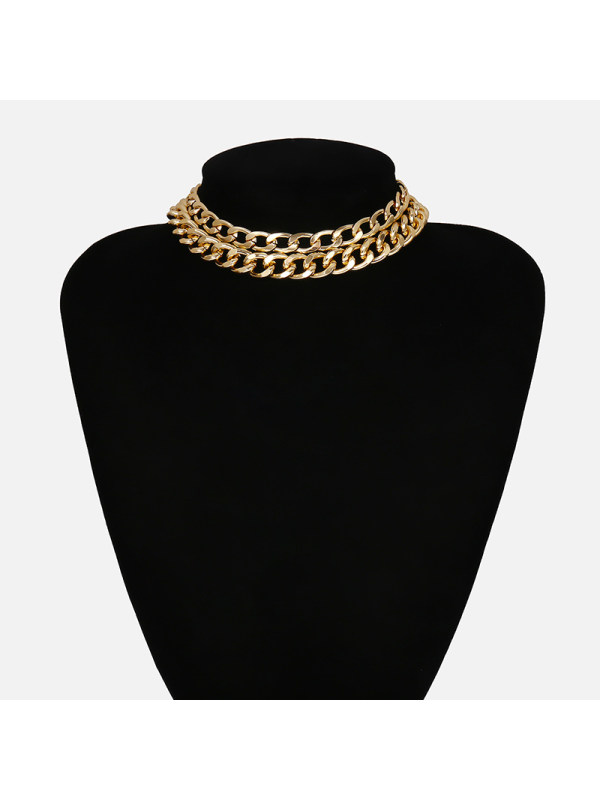 

Creative Exaggerated Hip Hop Double Layer Necklace
