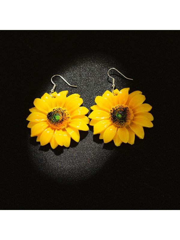 

Sunflower sunflower earrings street shooting wild yellow chr