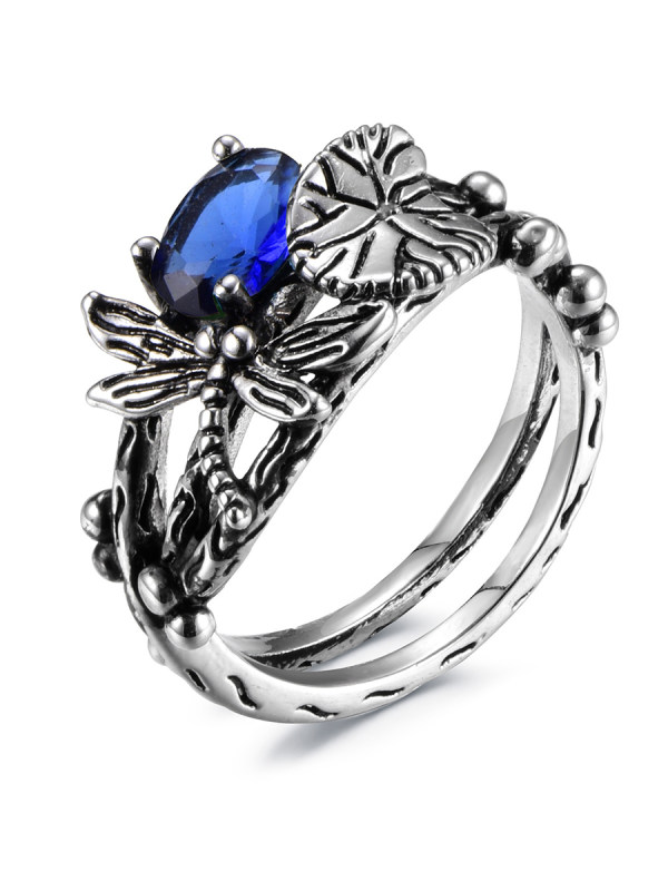 

Dragonfly Vintage Lotus Ring