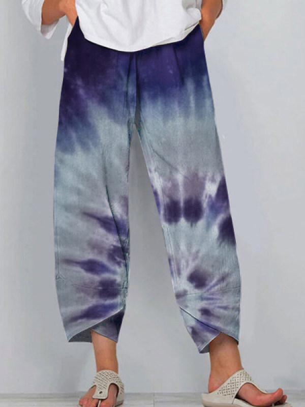 

Casual Tie-dyed Print Pants