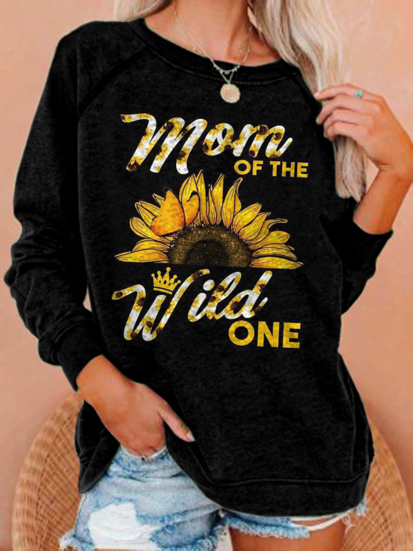 

Round neck casual letter print T-shirt
