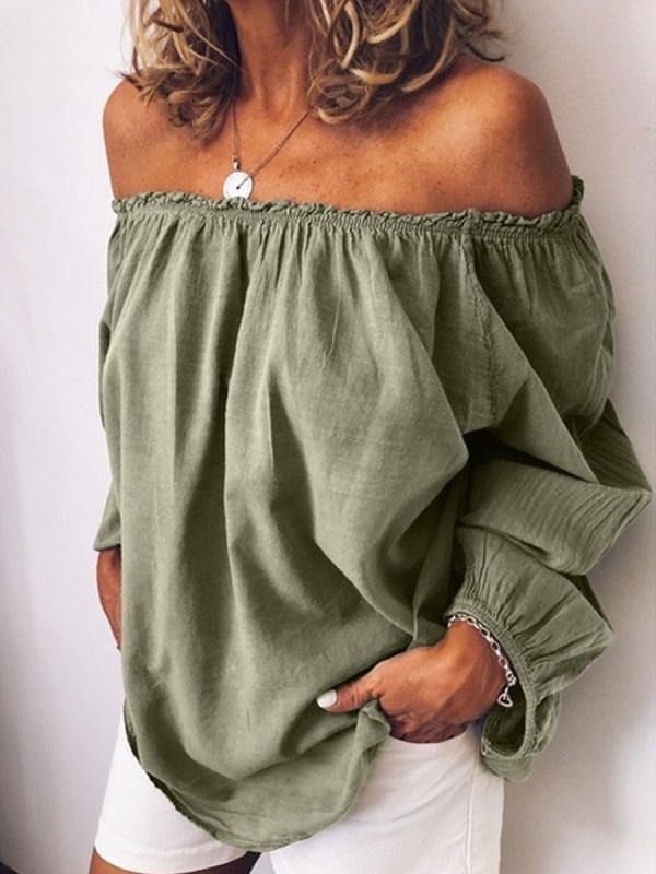 

Casual Elastic Pleated Long Sleeve Shirt