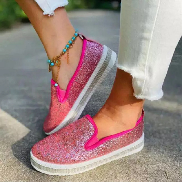 Women's Fashionable Casual Sequined Chic Platform Shoes