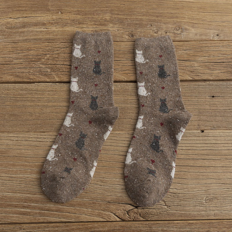 Ladies Cat Cotton Socks