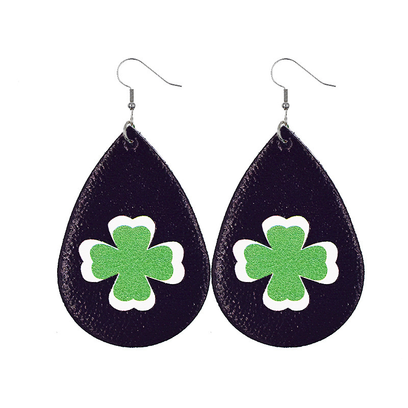 Clover Leather Earrings
