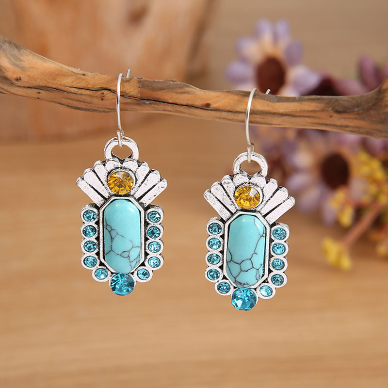 Vintage Natural Turquoise Earrings